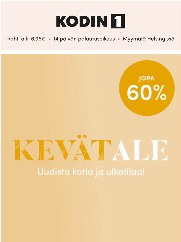 KEVTALE jatkuu! Jopa 50% alennusta