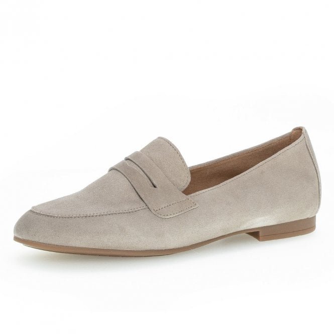 Viva Smart Penny Loafer Shoes in Light Taupe 