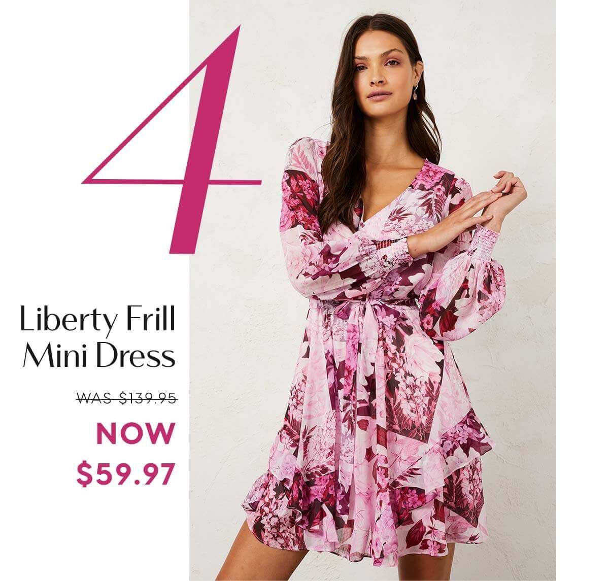 4. Liberty mini dress was $139.95 now $59.97