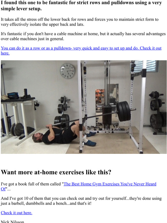 fitstep SeeSaw Barbell Rows and Pulldowns...GREAT homegym back