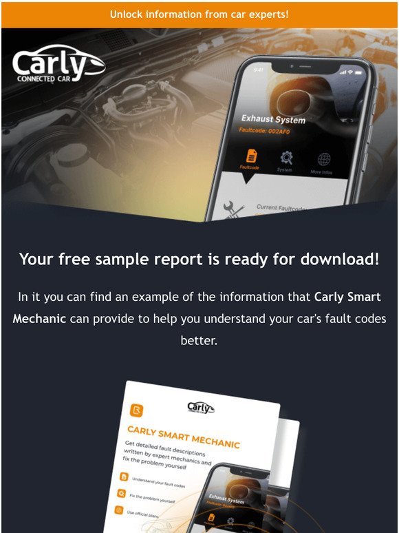 MyCarly.com US: Your Carly Smart Mechanic Sample Report