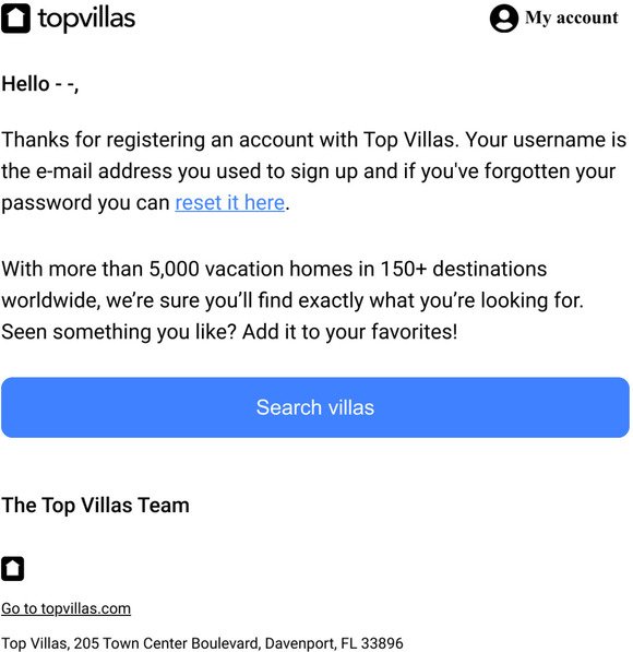 Welcome to Top Villas, --