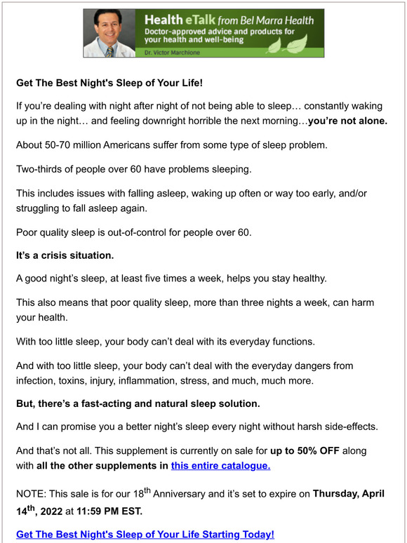 Get The Best Nights Sleep of Your Life!