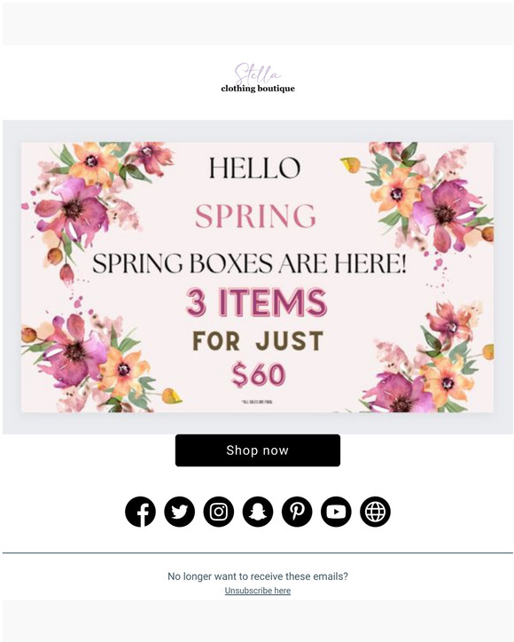 SPRING BOXES ARE HERE!!
