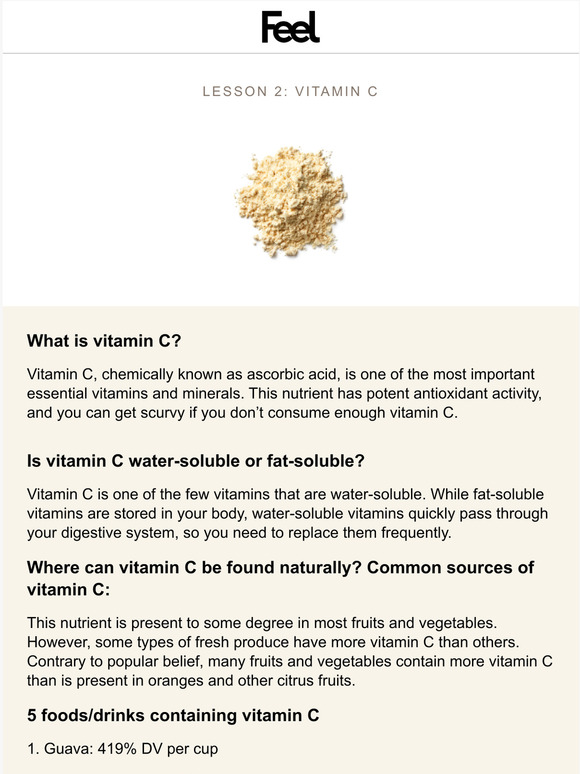 Feel Multivitamin Learn About Vitamin C in 5 Minutes with WeAreFeel