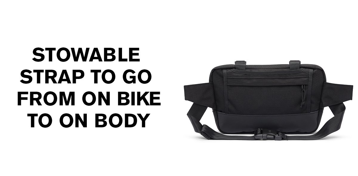 Stowable strap to go from on-bike to on-body