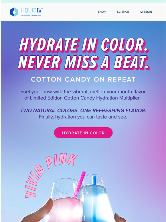 Liquid IV COTTON CANDY ON REPEAT Milled