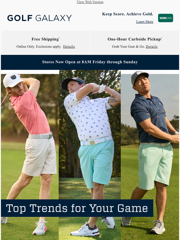 Golf Galaxy Trending men's looks from golfs best brands Milled