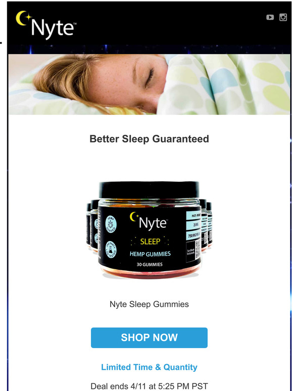28% Off Nyte Sleep Gummies