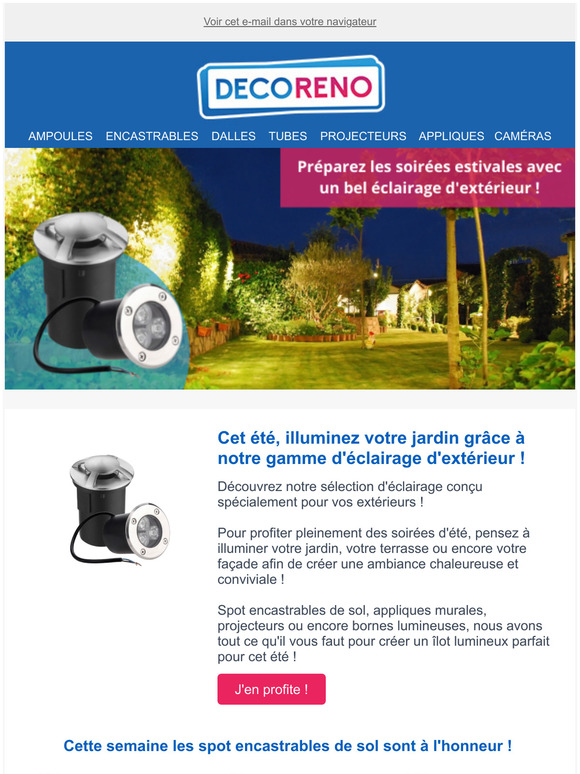 Prparez les soires estivales avec nos clairages d'extrieur !