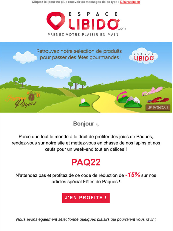  15% de rduction pour Pques !