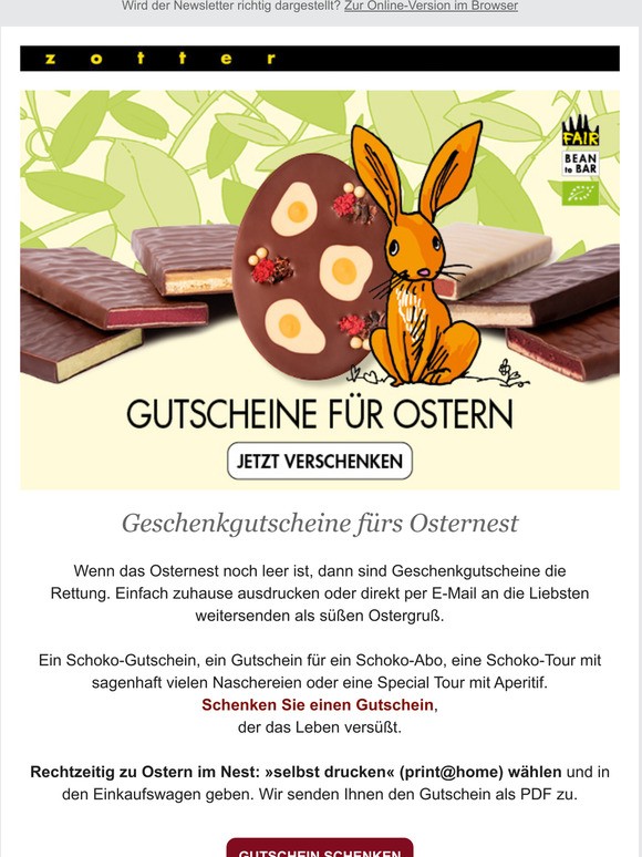 Ostereier-Aktion & Gutscheine zu Ostern 