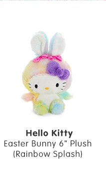 Hello Kitty Easter Bunny 6" Plush Rainbow Splash
