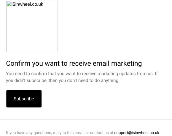 Confirm you want to receive email marketing
