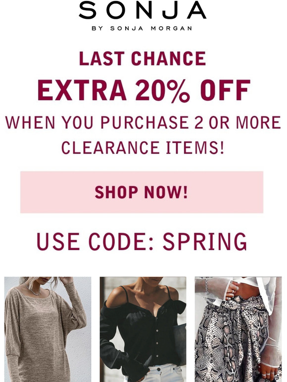  XTRA 20% OFF + FREE EARRINGS Ending Soon!