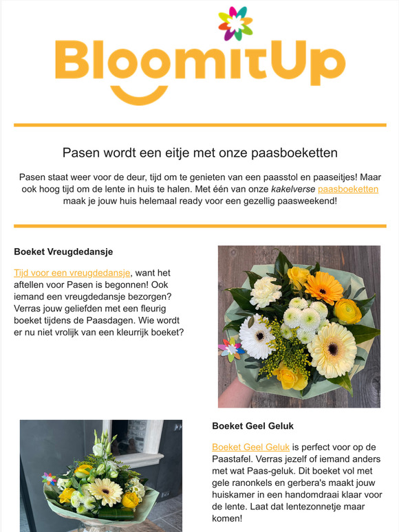 Pasen wordt een eitje met onze paasboeketten!