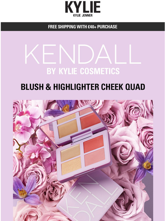 Kylie Cosmetics New! Kendall Blush & Highlighter Cheek Quad Milled
