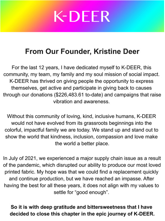 An Very Important Message from K-Deer