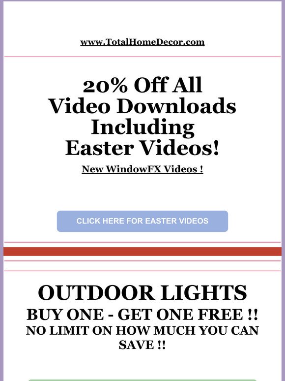 Easter Video Sale