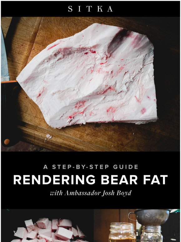 Sitka Gear Turn bear fat into the best lard on earth. Milled