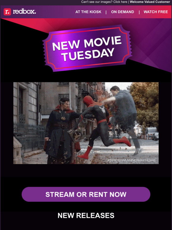 Redbox Instant by Verizon: Rent SPIDER-MAN: NO WAY HOME at the Kiosk