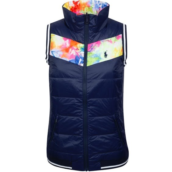 Polo Golf Ralph Lauren Womens Reversible Vest French Navy/Floral Wash