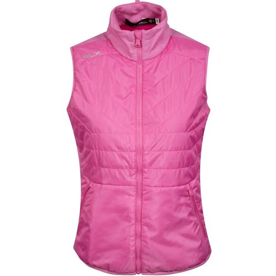 RLX Ralph Lauren Womens Full-Zip Coolwool Vest Neon Pink