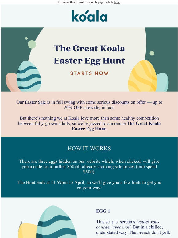 Koala: The Great Koala Easter Egg Hunt is officially ON! | Milled
