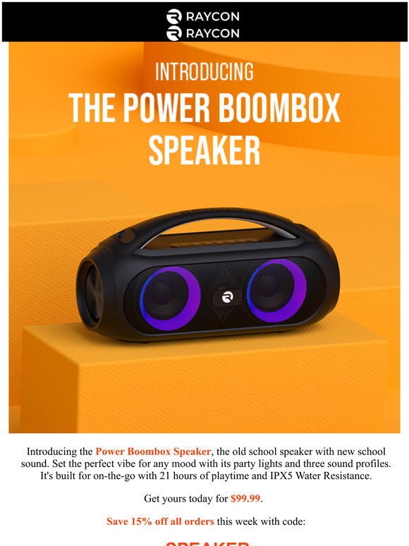 Raycon NEW RELEASE! Meet the Power Boombox Speaker Milled