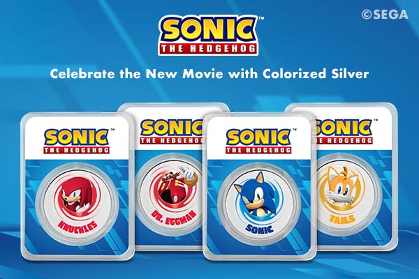 APMEX: Sonic The Hedgehog Is Back With New Colorized Silver Rounds ...