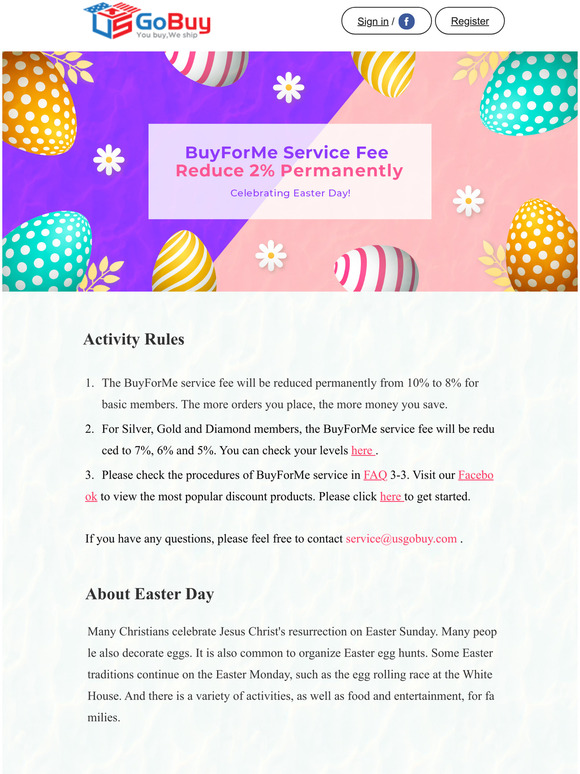 xxaqwpsohak, BuyForMe Service Fee  Reduce 2% Permanently
