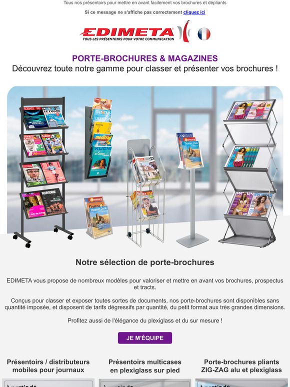 Tous vos Porte-brochures en un Clic !