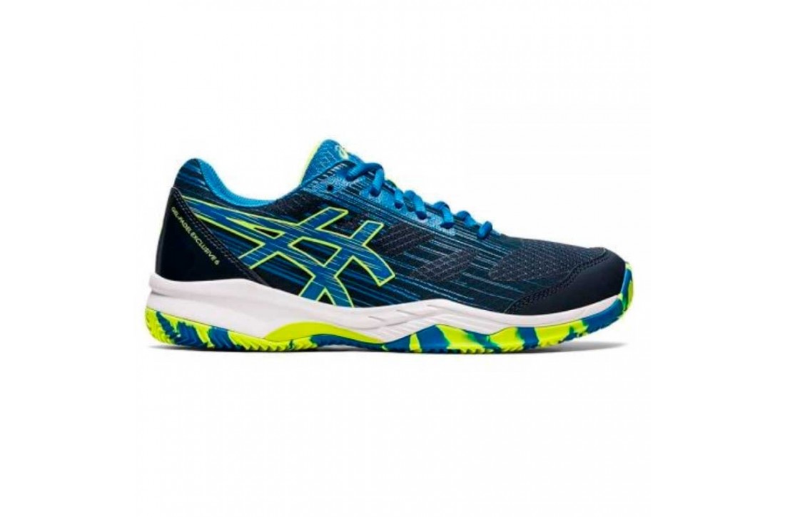 Asics Gel Padel Exclusive 6 Azul Verde 1041A200 401 41,5 Azul Oscuro - Zapatillas padel ASICS