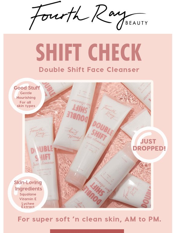 JUST-DROPPED! Double Shift Face Cleanser for soft skin 