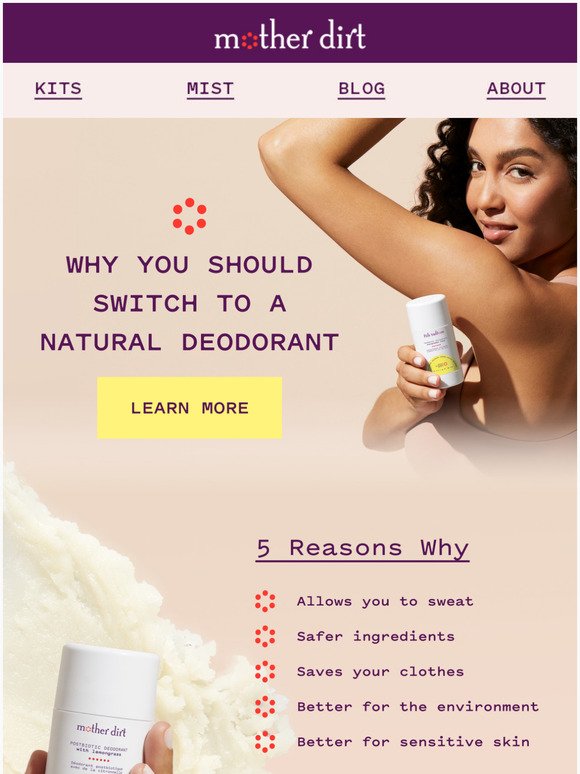 Your health isn't the only reason switch to a natural deodorant...