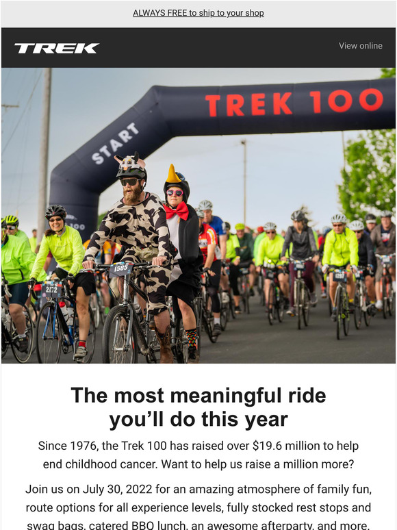 Trek Bicycle SAVE THE DATE 2022 Trek 100 Milled