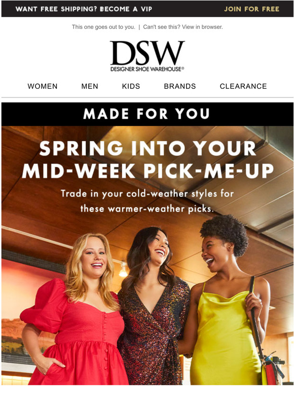 DSW Re Your weekly email. Milled