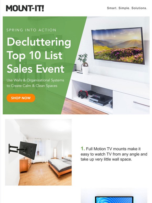 Spring  Into Action with our Decluttering Top 10 List Savings Event