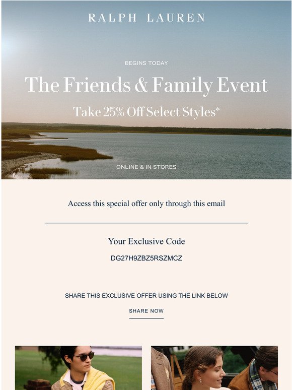 Ralph Lauren: The Friends & Family Event Is HereOnline & in Stores | Milled
