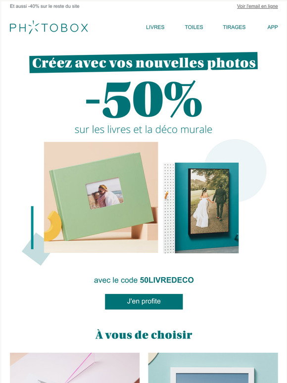 PhotoBox: -50% sur les livres et la dco murale | Milled