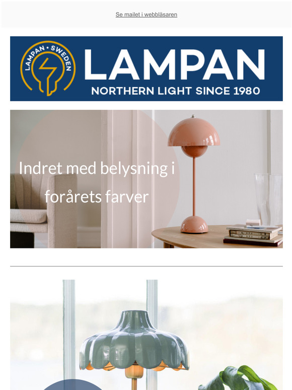 Indret med belysning i forrets farver!