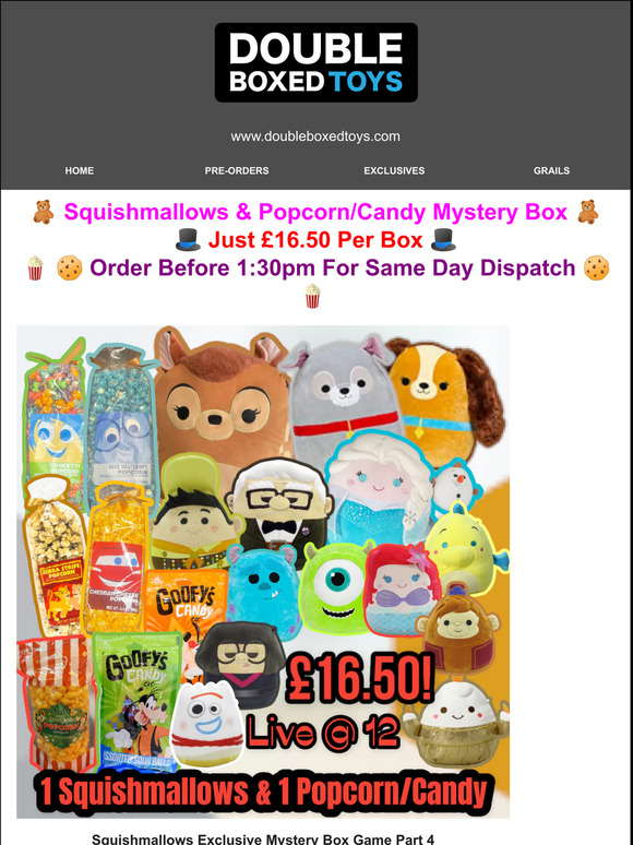 Double Boxed Toys Squishmallows & Popcorn/Candy Milled