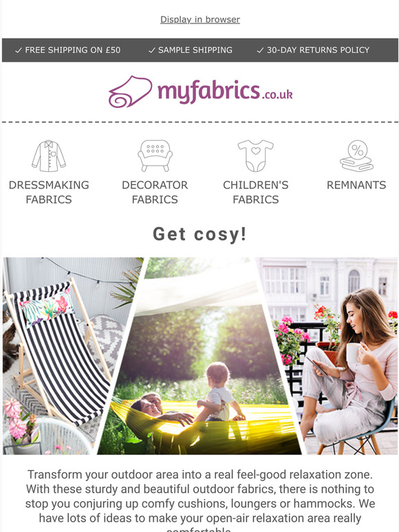 My Fabrics Create your own outdoor wellbeing oasis Milled