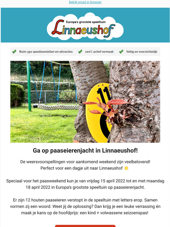 Paasactie  | Ga op paaseierenjacht in Linnaeushof!