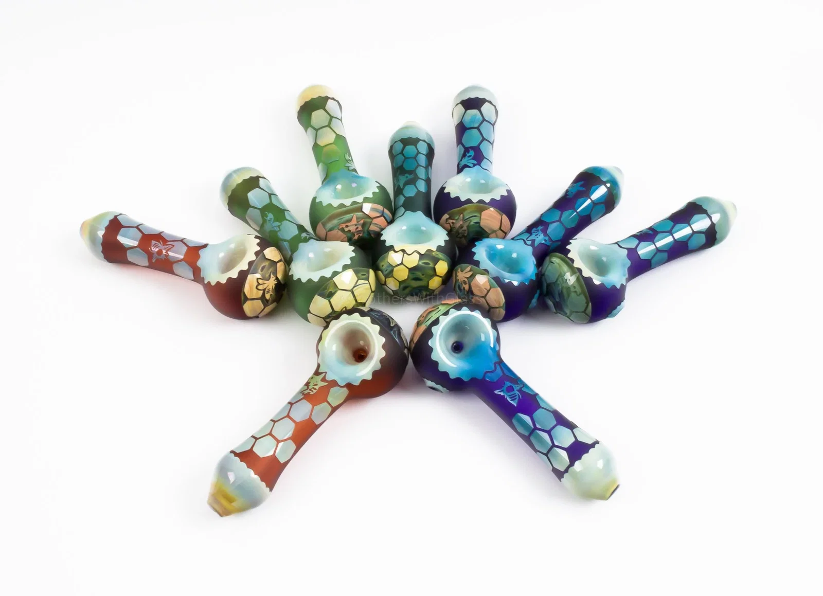 Liberty 503 Sandblasted With Cap Hand Pipe - Honeycomb