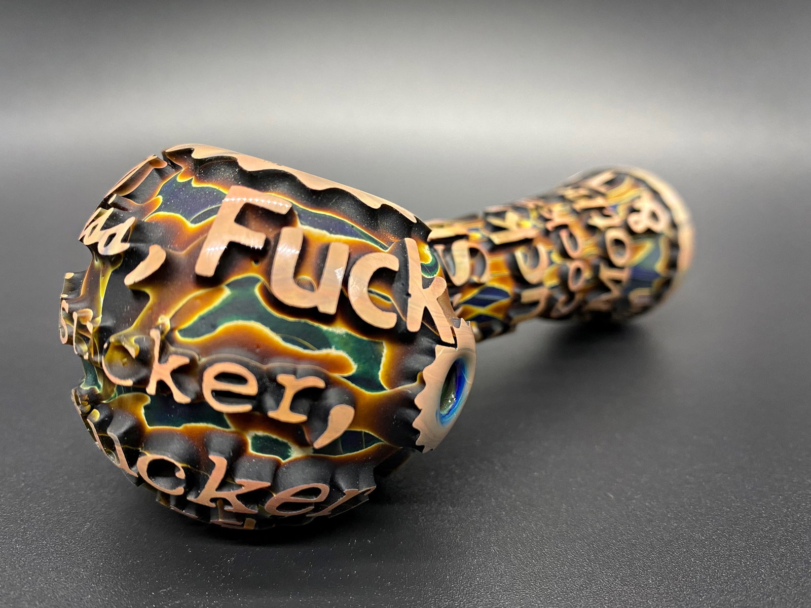 Liberty 503 Deep Carve Sandblasted Hand Pipe Seven Dirty Words - Style 2