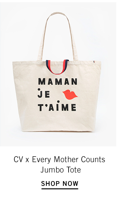 Clare V. Jumbo Tote Maman JE T'aime