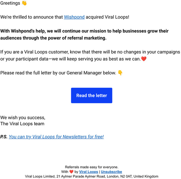  Viral Loops joins Wishpond's product family