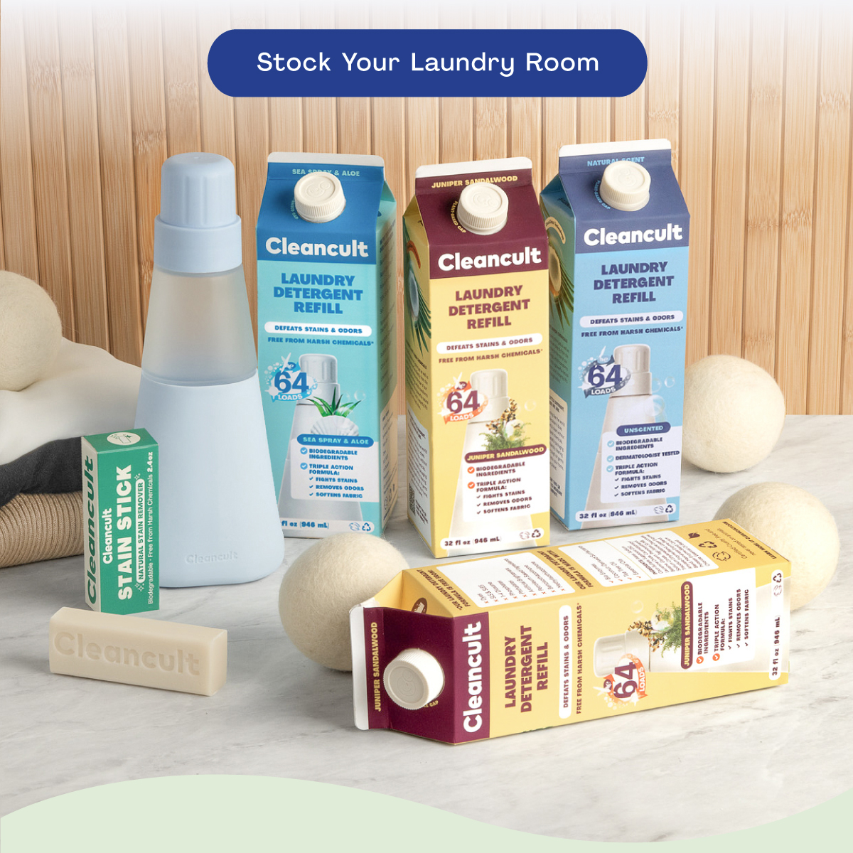 cleancult FREE Wool dryer balls Milled