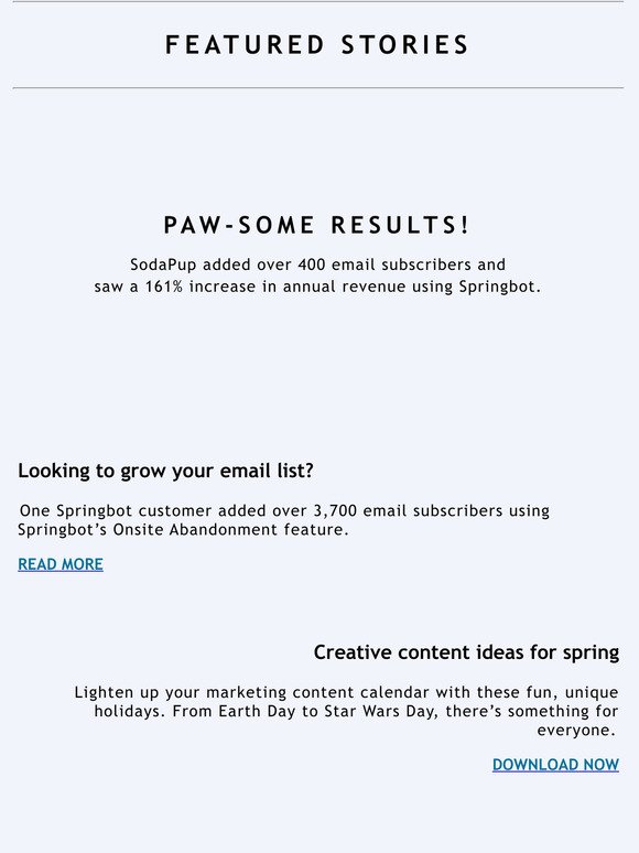 400 New Email Subscribers + 2.5x ROI 